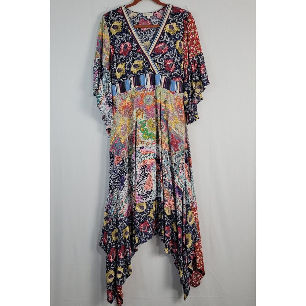 Umgee Asymmetrical Multicolor Dress Size L